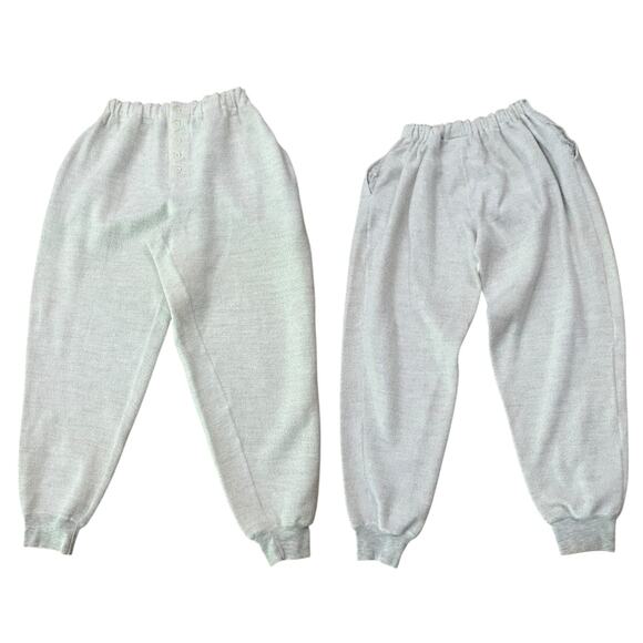 Vintage 80s Express Gray Fleece Sweatsuit Set – Sweatshirt & Joggers / S - - Picture 4 of 5